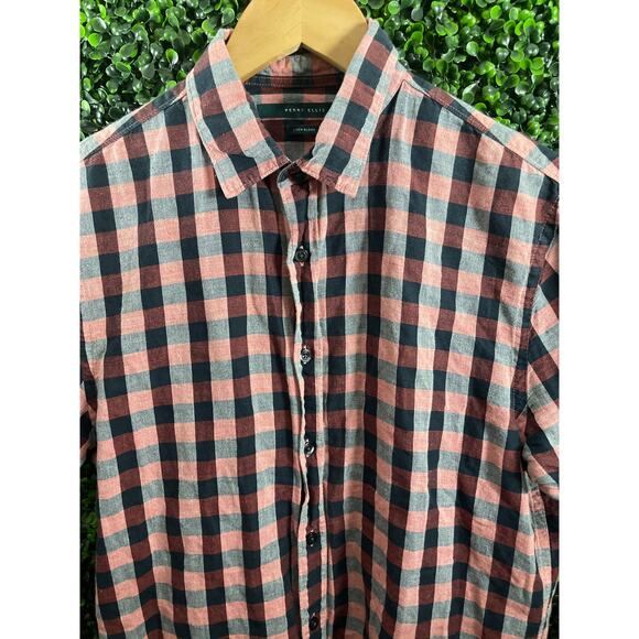 Perry Ellis, Linen Blend, Men’s Shirt M - Picture 4 of 7